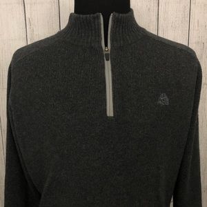 Nike ACG L Gray Lambswool Blend 1/4 Zip Sweater